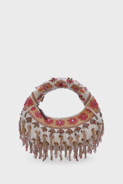 Rosé Cascade Embellished Beaded Bag