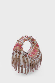 Rosé Cascade Embellished Beaded Bag