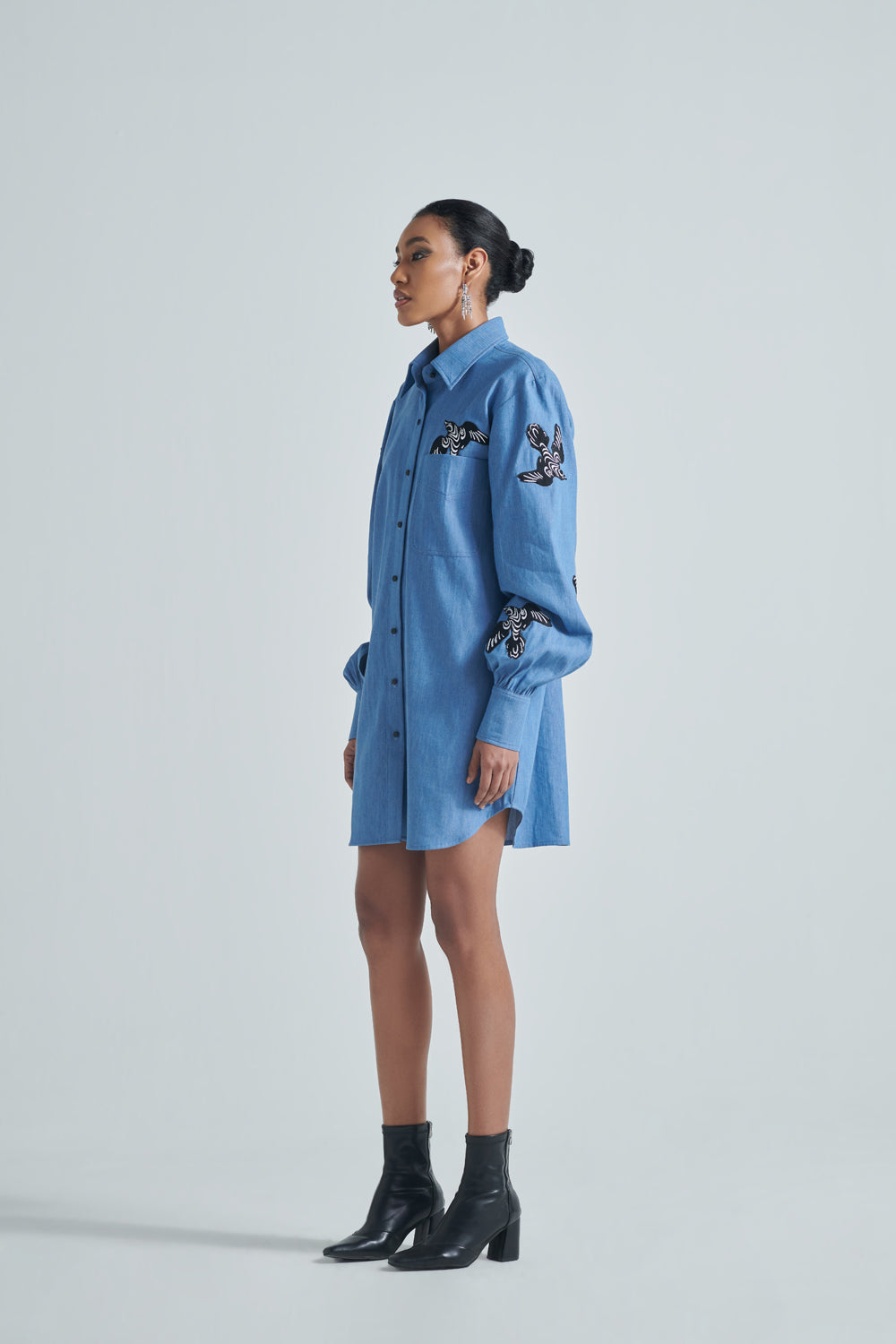 Avian Chic Shirt Dress