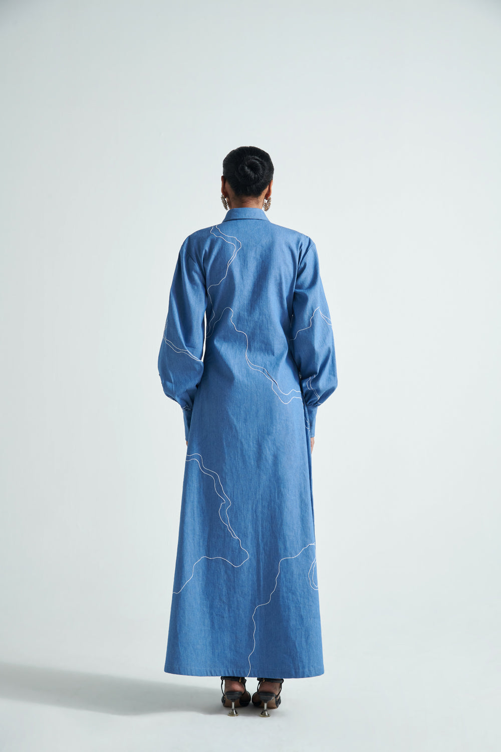 Azure Odyssey Shirt Dress