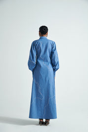 Azure Odyssey Shirt Dress