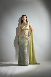Serena Matcha Green Crystal Co-ord Set