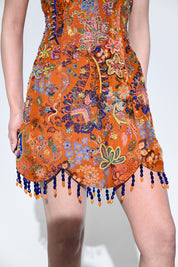 Amber Bloom Embroidered Heavy Dress