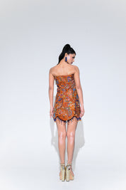 Amber Bloom Embroidered Heavy Dress