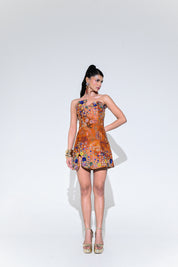 Amber Bloom Light Embroidered Dress