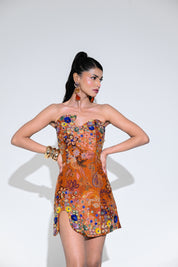 Amber Bloom Light Embroidered Dress