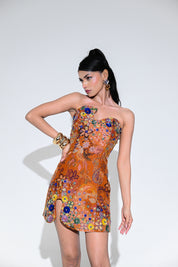 Amber Bloom Light Embroidered Dress