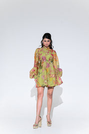 Olive Green Doll Dress With Belt