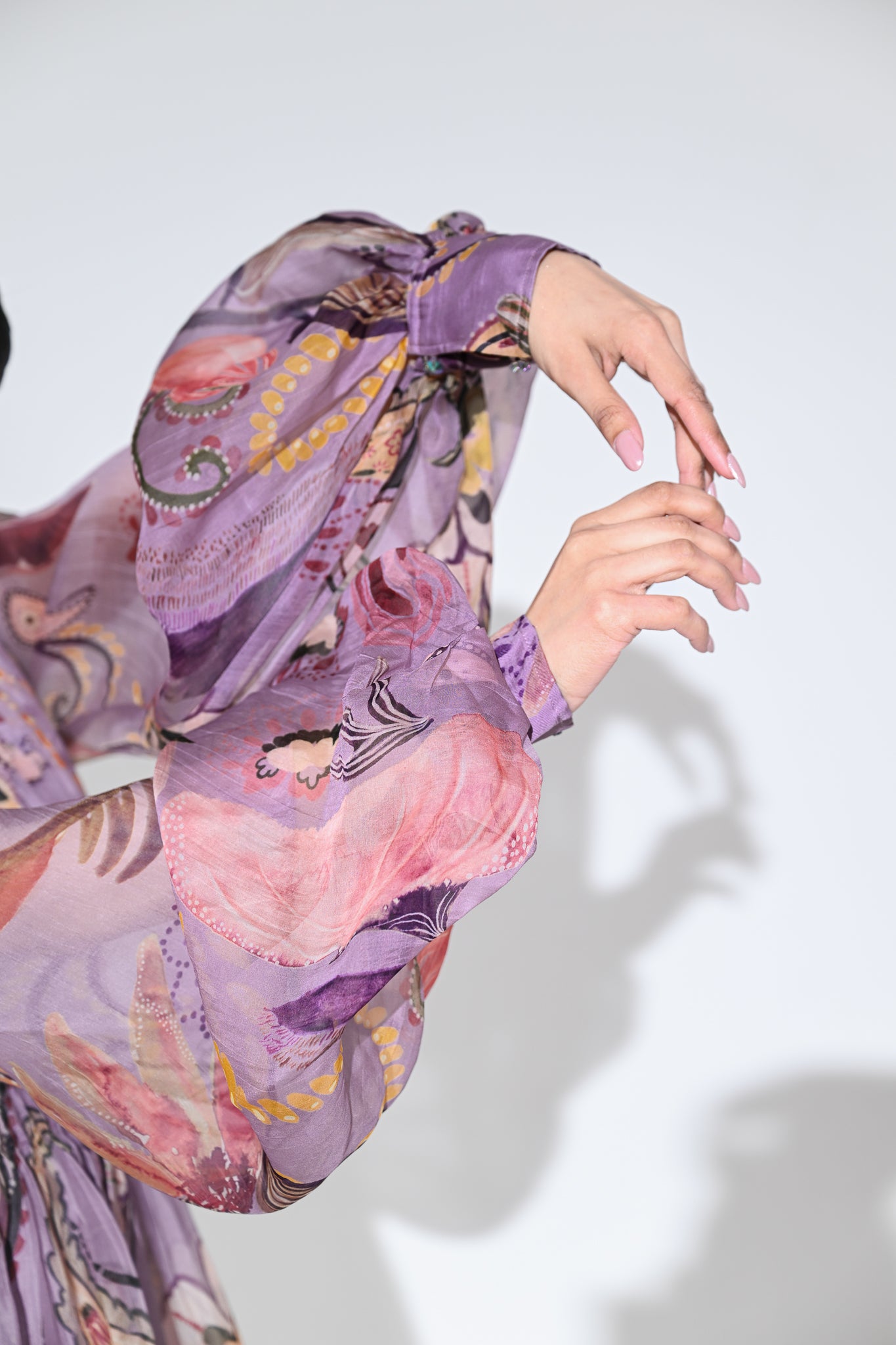 Violet Bloom Doll Dress Pleated