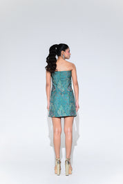 Iris Mist Flower Patch Corset Dress