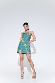 Iris Mist Flower Patch Corset Dress