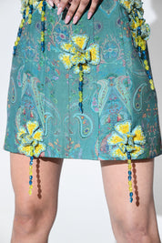 Iris Mist Flower Patch Corset Dress