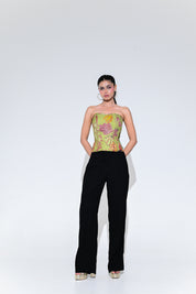 Olive Bloom Corset Set