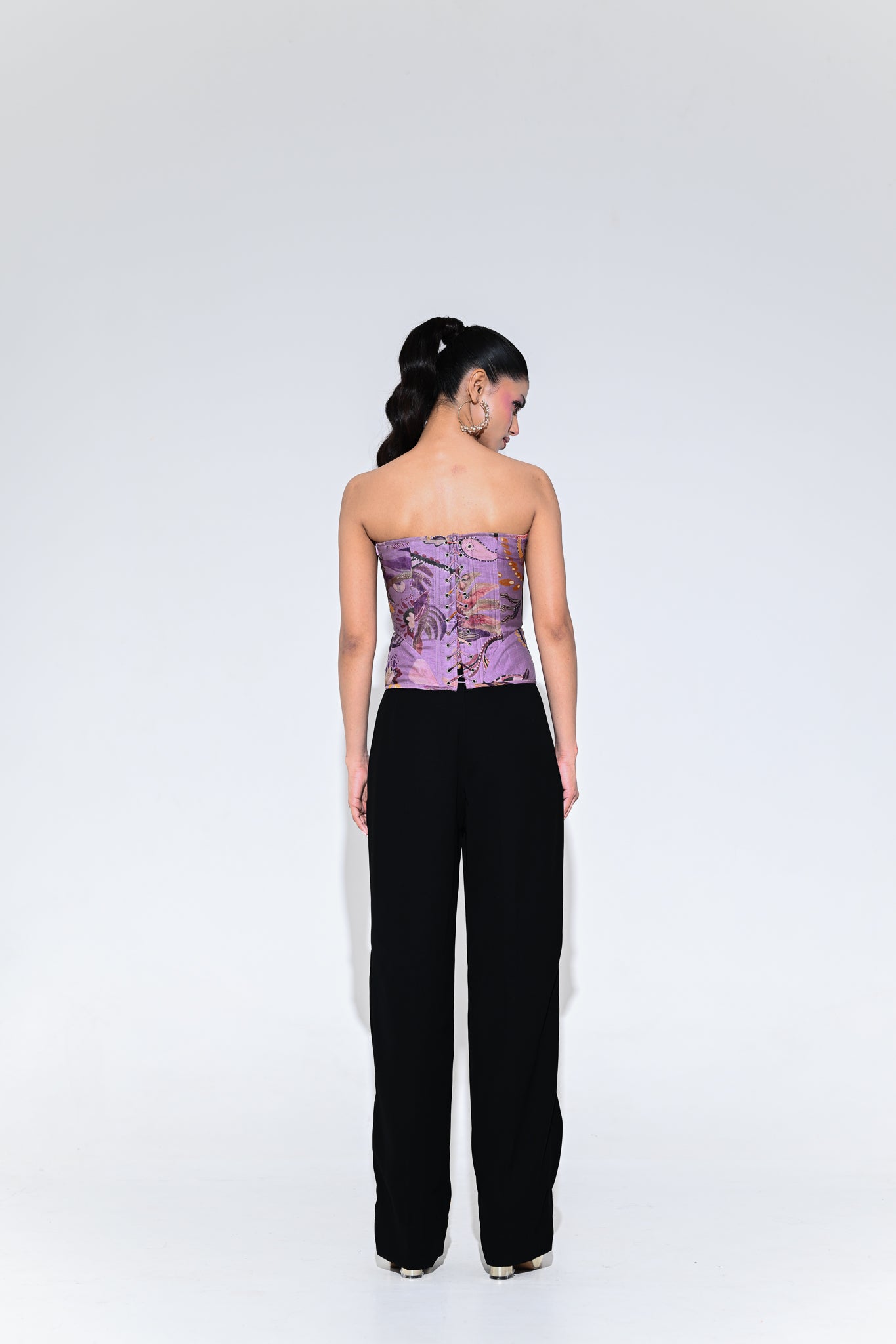 Violet Bloom Corset Set