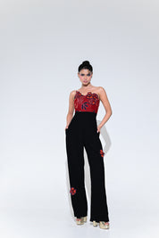 Scarlet Flower Patch Jumpsuit