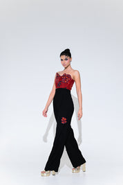 Scarlet Flower Patch Jumpsuit