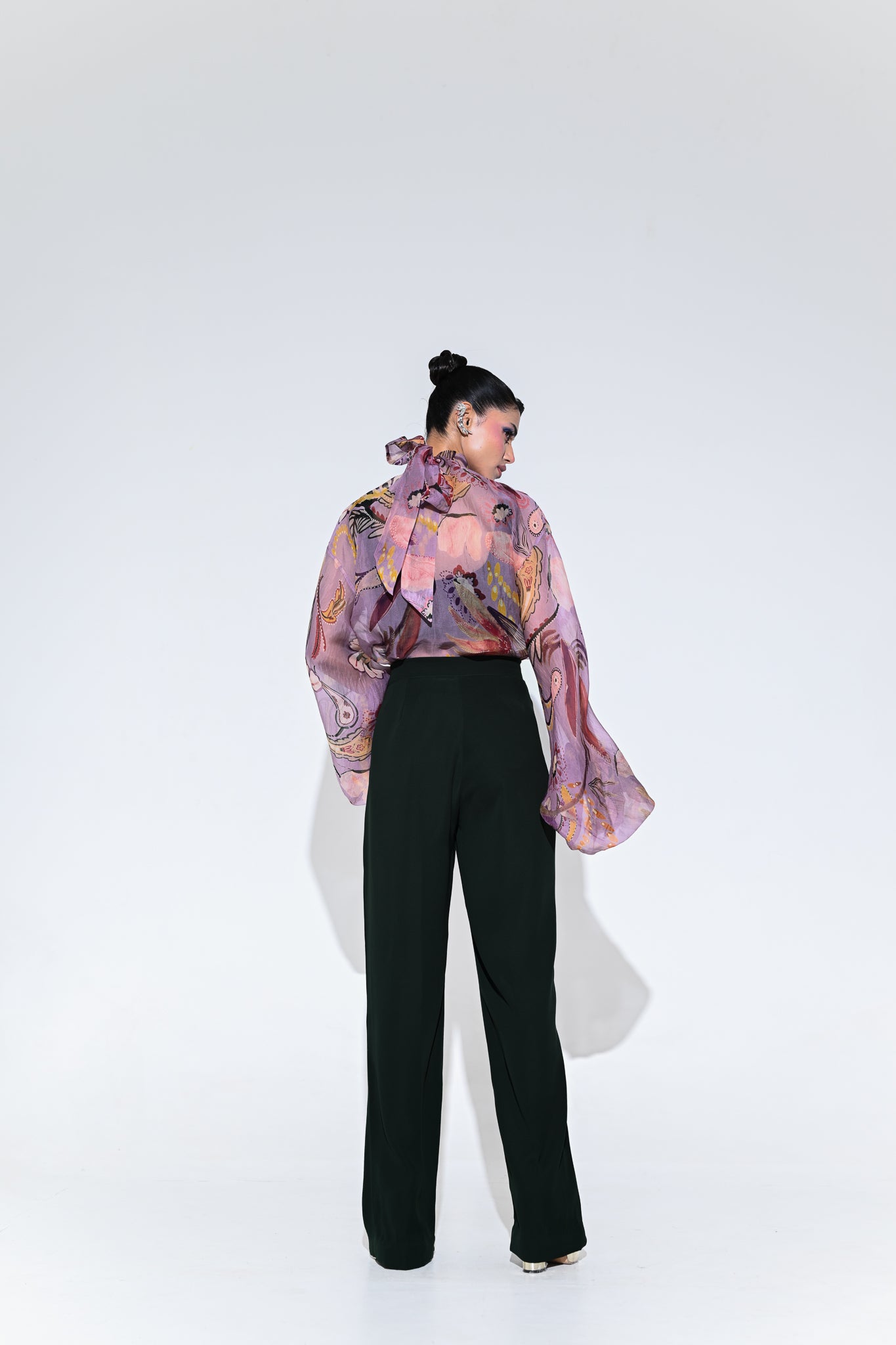 Violet Bloom Shirt Pant Set