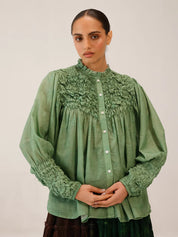 Smocked Shirt Mint