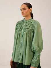 Smocked Shirt Mint