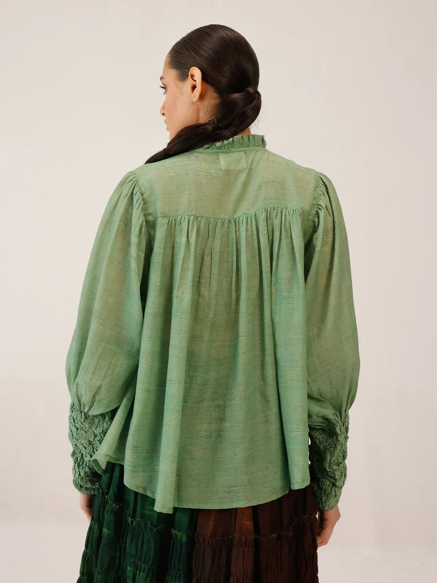 Smocked Shirt Mint