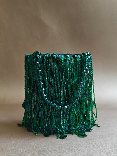 Bottle Green Shimmy Bag