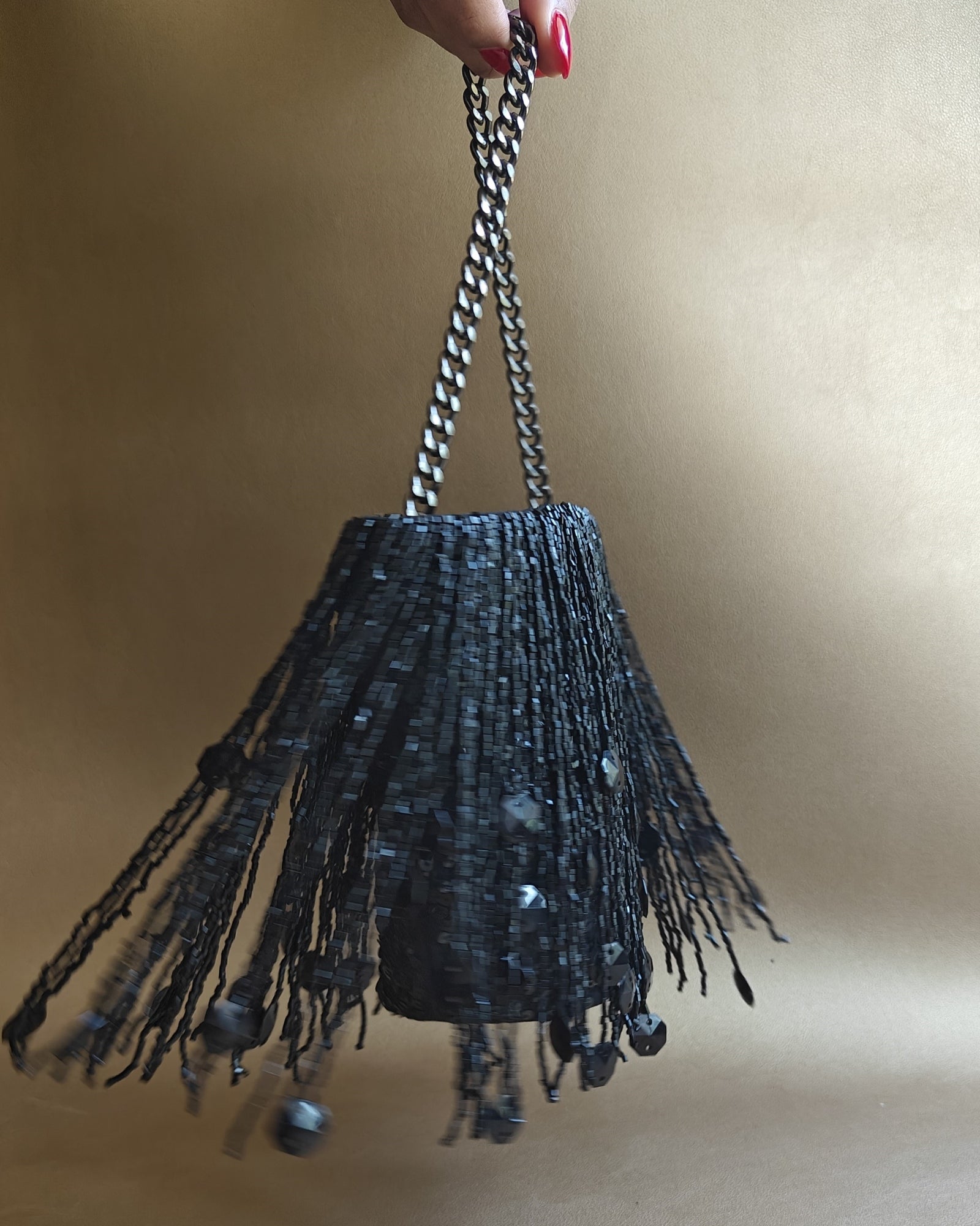 Black Shimmy Bag