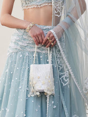Pearl White Shimmy Bag