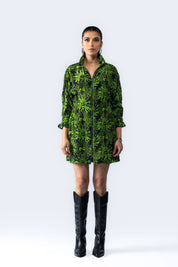 Hand Embroidered Printed Dress