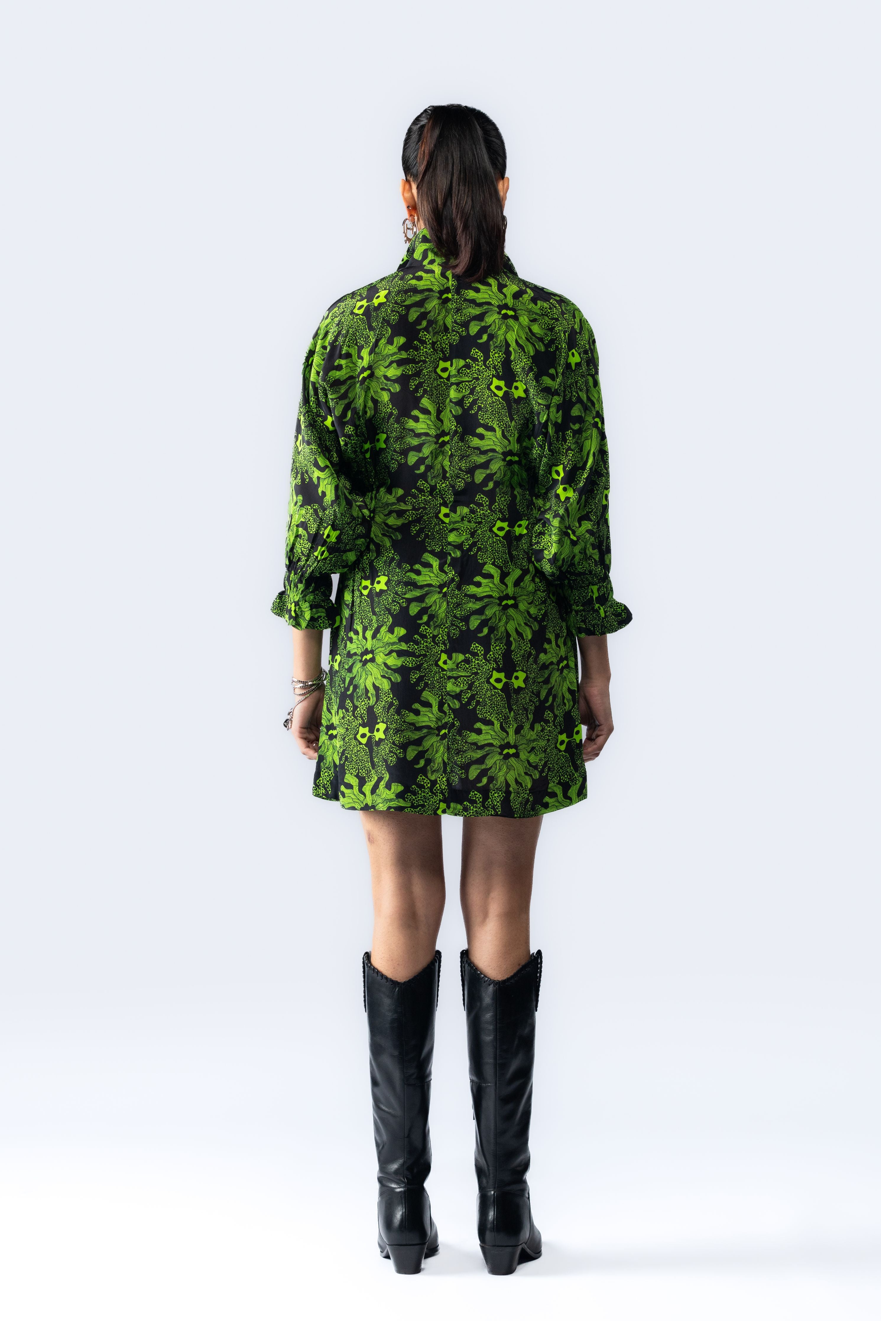 Hand Embroidered Printed Dress