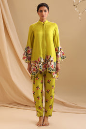 Aarani Yellow Embroidered Co-Ord Set