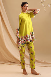 Aarani Yellow Embroidered Co-Ord Set