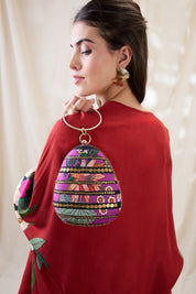 Aarani Purple Embellished Clutch Bag