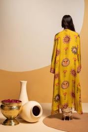 Taarani Multicolour Embellished Drape Dress Set