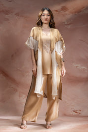 Zinnia Appliqué Jacket And Pants Set