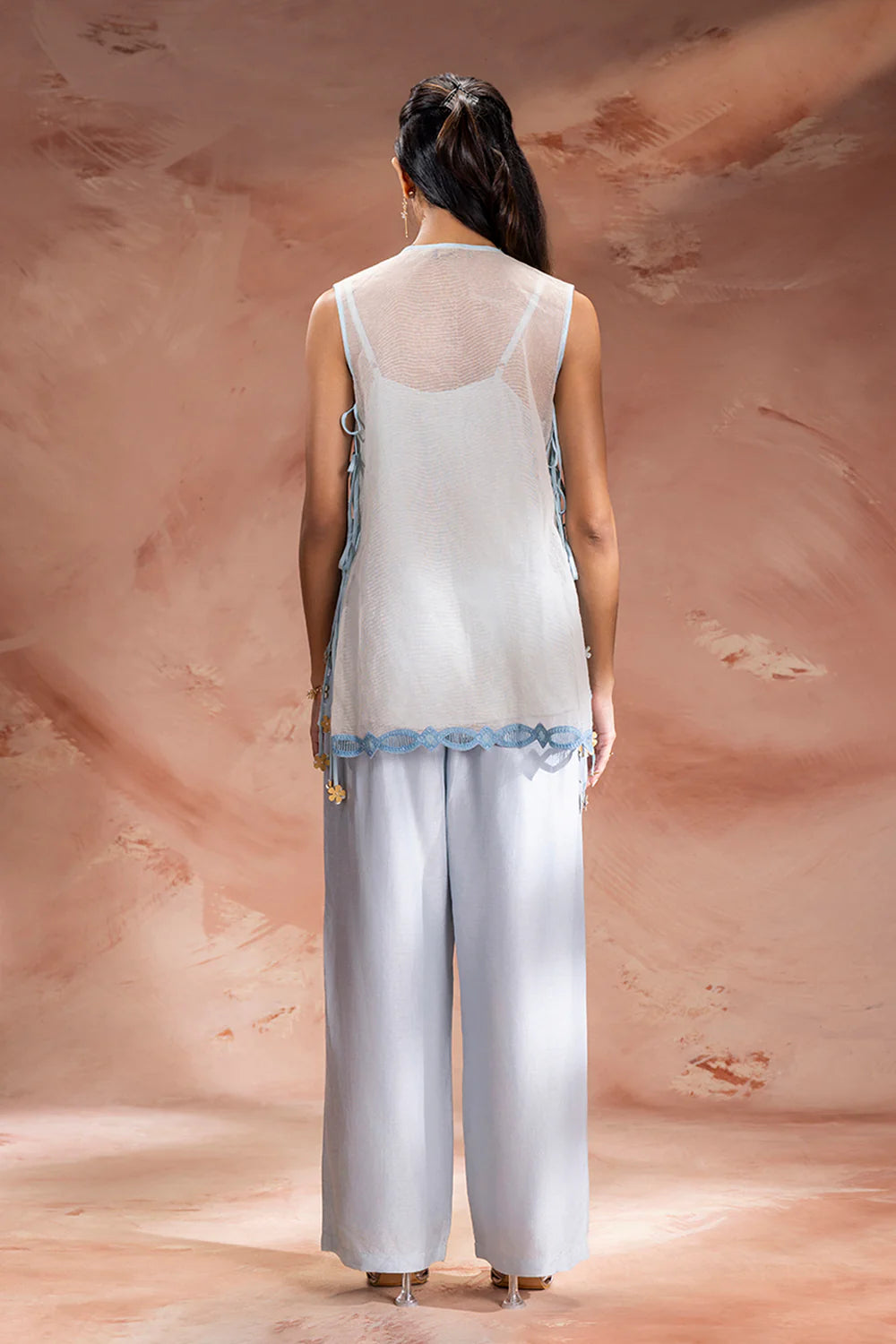 Alisa Embroidered Tie Up Top & Pants