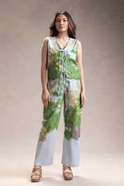 Blume Printed Tie Up Top And Pants