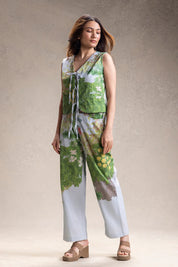 Blume Printed Tie Up Top And Pants