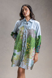 Blume Tie Up Detailed Shirt Dress