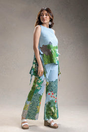 Blume Printed Paneled Top And Pants