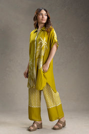Kyomi Printed Kimono Kurta Set