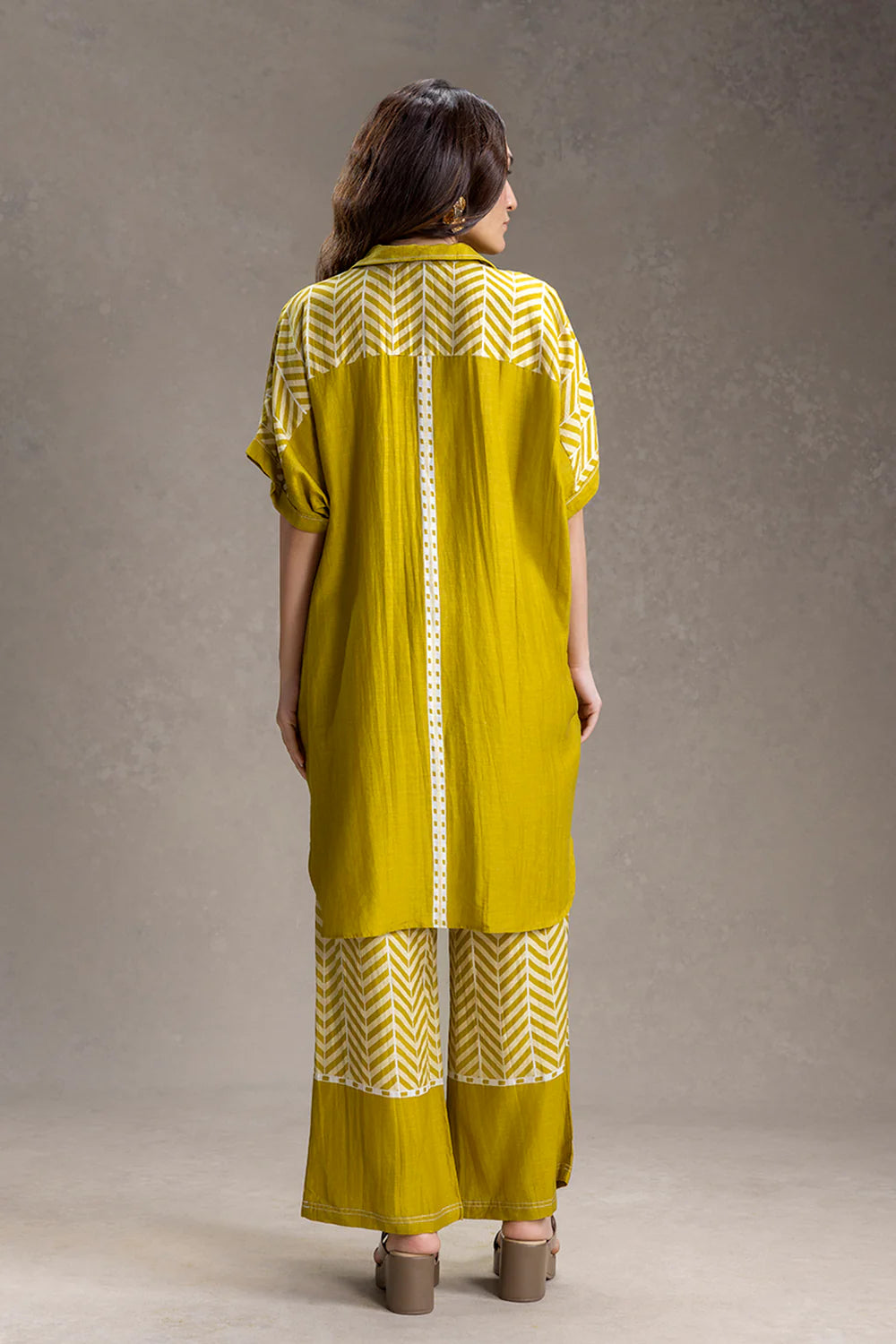 Kyomi Printed Kimono Kurta Set