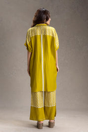 Kyomi Printed Kimono Kurta Set