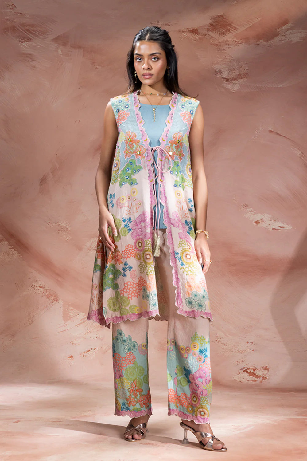 Kaira Embellished Jacket And Pants Set