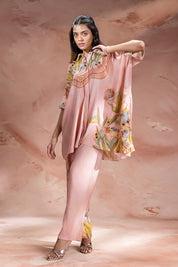 Zeya Embellished Kimono Tunic And Pants
