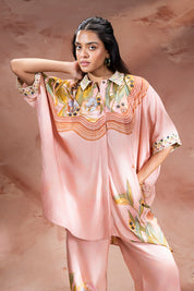 Zeya Embellished Kimono Tunic And Pants