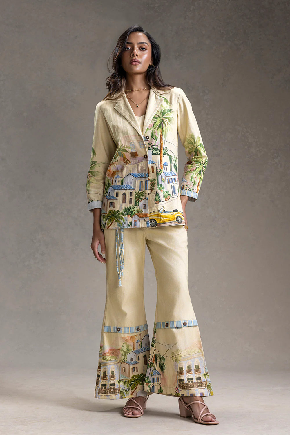 Riviera Printed Blazer Set