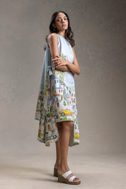 Reviera Printed Paneled Dress