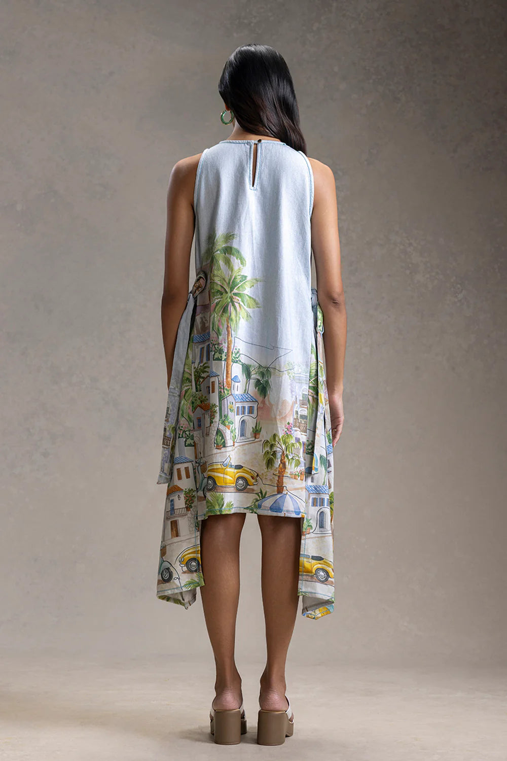 Reviera Printed Paneled Dress