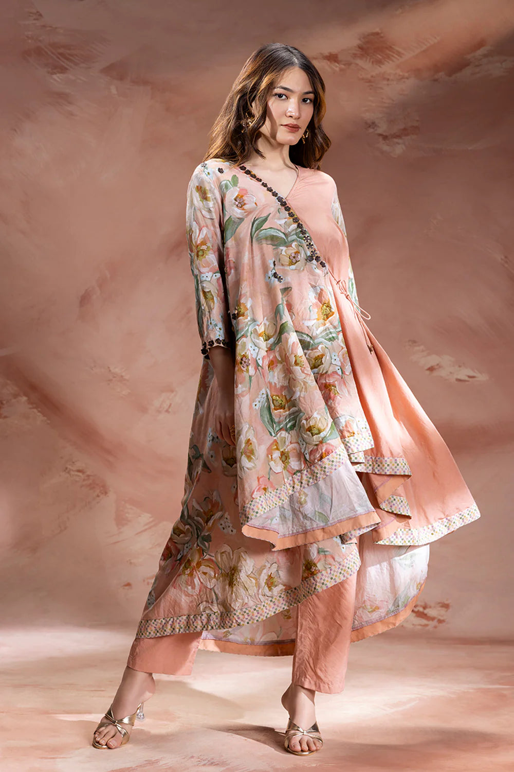 Zeya Embellished Asymmetric Tunic And Pants