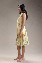 Reviera Printed Overlap A Line Dress